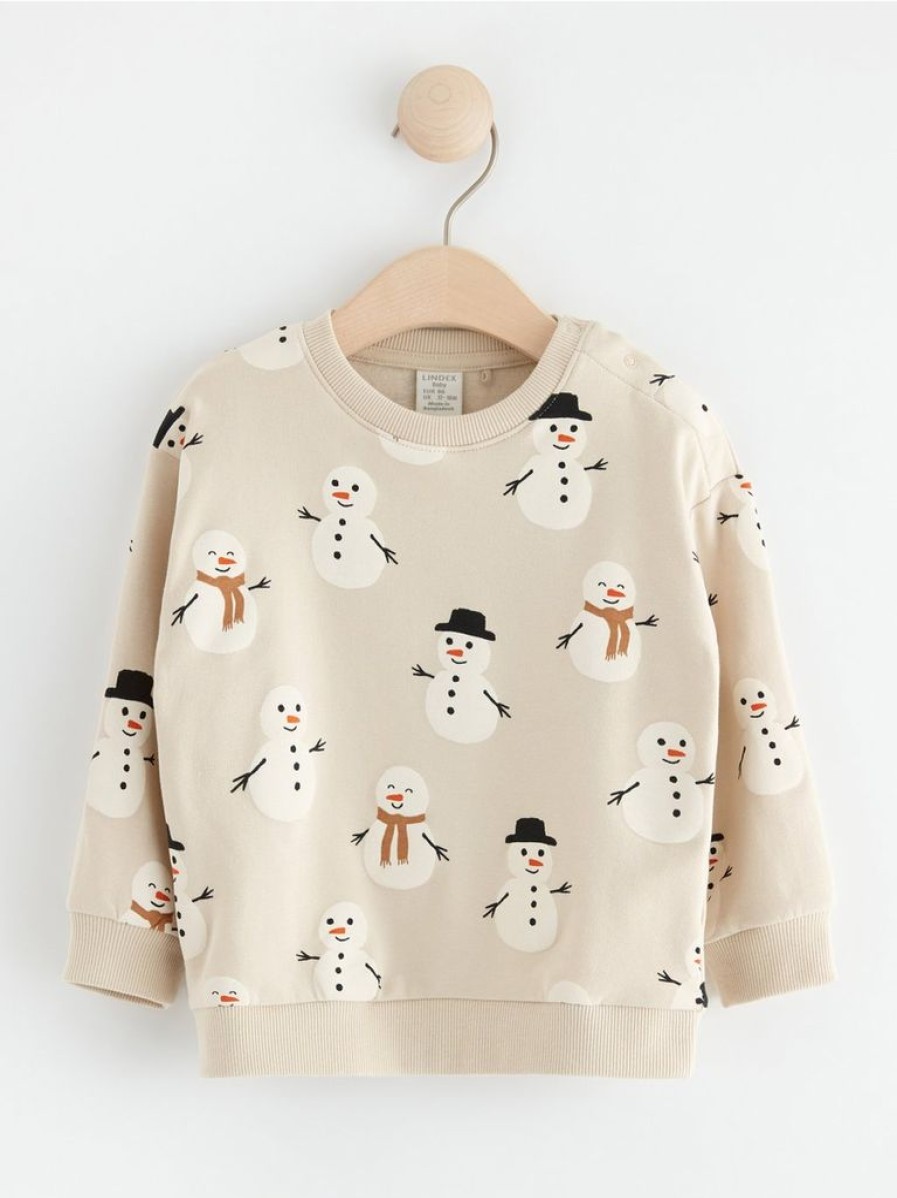 Baby Lindex  | Troje Med Snemand Beige (Light Beige)