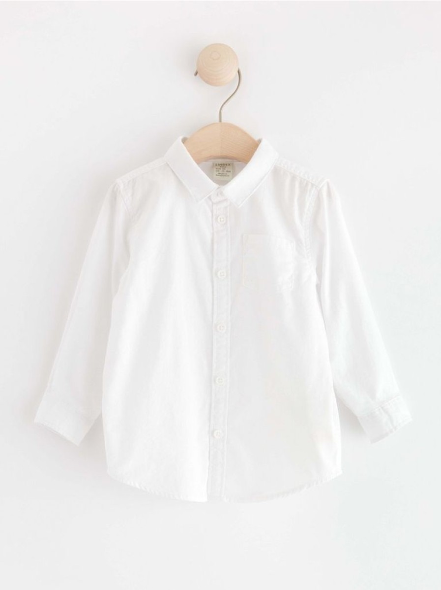 Baby Lindex  | Oxford Skjorte Hvid (Light Dusty White)
