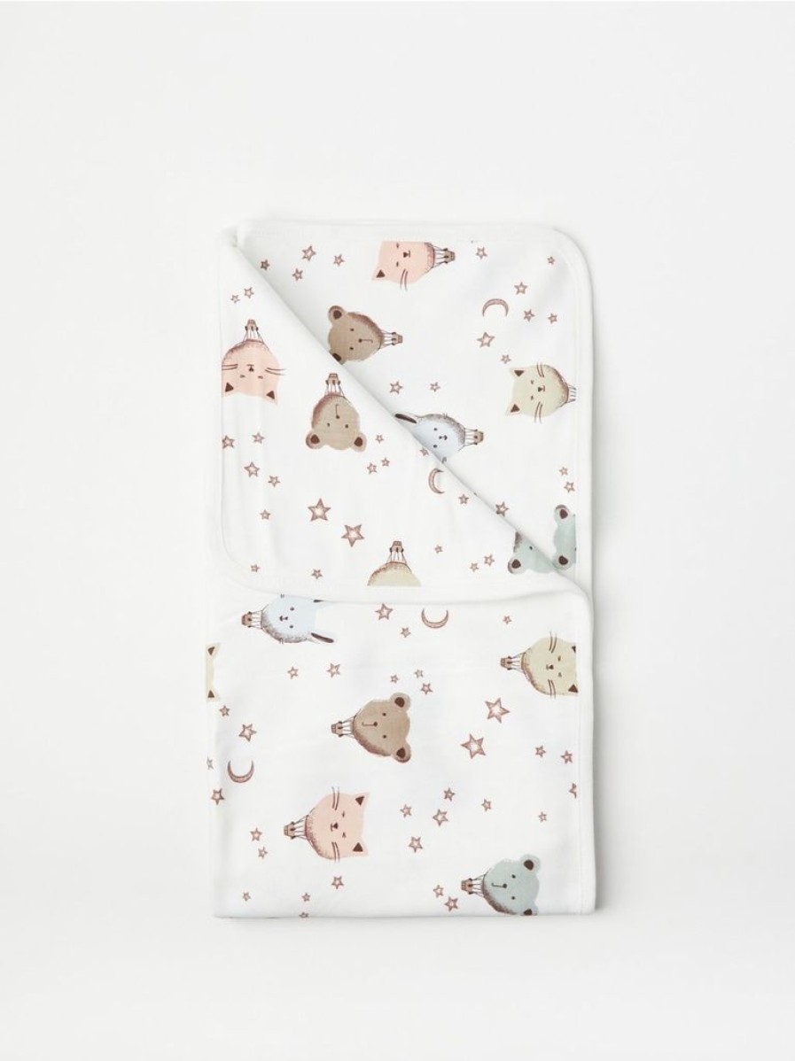 Baby Lindex  | Babytaeppe Med Luftballondyr Hvid (Light Dusty White)